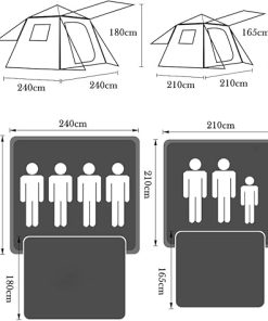 Hydraulic Instant Camping Tent for 3-4 Persons Easy Setup Outdoor 2