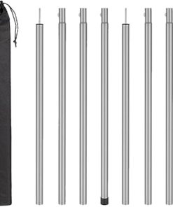 8Pcs Lightweight Portable Tarp Poles for Easy Installation and Shade