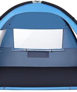 HEMOTON Beach Camping Tent for 2-4 People with Mesh Windows UPF 50