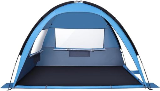 HEMOTON Beach Camping Tent for 2-4 People with Mesh Windows UPF 50