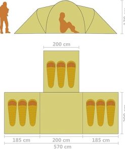 Spacious Family Camping Tent Comfortably Fits 9 Campers Easy Setup 2