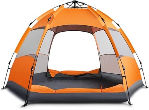 Large Waterproof Hexagonal Tent for Travel and Camping Automatic Open
