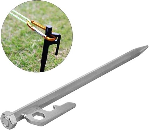 20 Cm Stainless Steel Tent Inserts Multifunctional Camping Tool