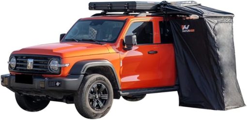 Car Side Shower Room Popup Toilet Tent with LED Light for Camping