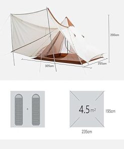 Double Layer Outdoor Camping Pyramid Tent for Picnics and Hiking 2
