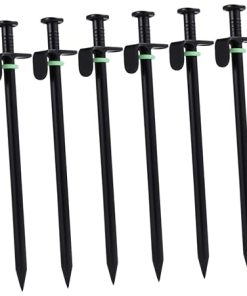 VICASKY 16pcs Tent Stakes Solid Iron Ground Pegs for Camping Safety