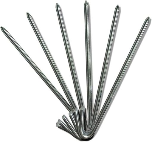 Heavy Duty Steel Tent Stakes for Camping and Inflatables 25 Pack