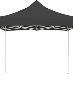 JCSD Outdoor Shelter Solution with Folding Party Tent, 9.8’x9.8′, Waterproof Roof and Heavy Duty Aluminum Frame, Anthracite 2