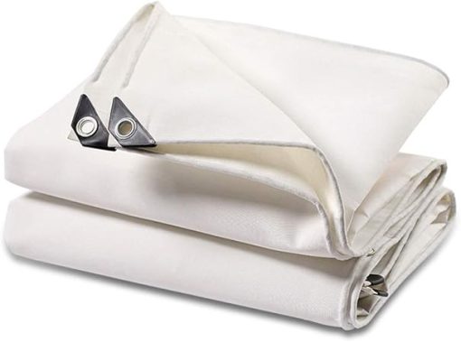 Durable White Canvas Tent Cloth for Outdoor Rain and Sun Protection - Image 2