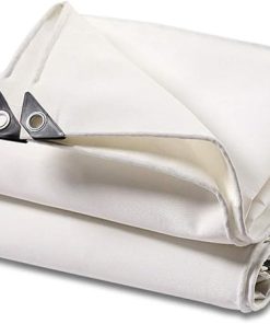 Durable White Canvas Tent Cloth for Outdoor Rain and Sun Protection