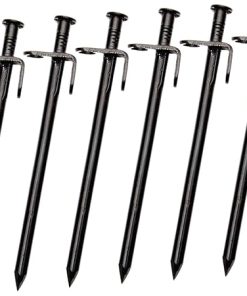 Metal Camping Tent Pegs 6 Pack Quick Setup Ground Stakes Simple Design