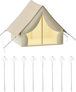 Glow in the Dark Tent Pegs 10 Pack Heavy Duty Storm Proof 8.27 Inch