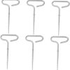 Heavy Duty Ice Fishing Tent Stakes 6Pcs Metal Anchors for Winter Use 3
