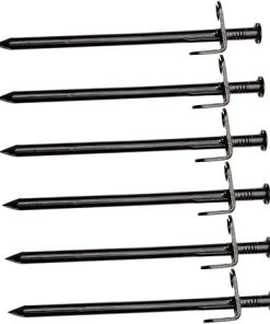 Heavy Duty Metal Tent Stakes 6pcs for Camping and Outdoor Use