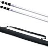 BCcamping Player’s First Choice 2× Tent Pole Telescopic Adjustable Tarp Poles Camping Canopy Awning Shelter Aluminum Alloy High Wind Resist, Flexible Camping Bracket 4