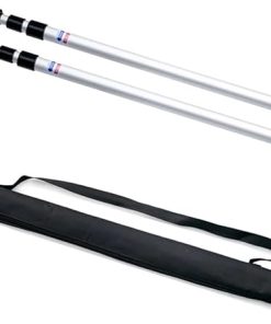 BCcamping Player’s First Choice Tent Pole Adjustable Tent Support Rods Beach Shelter Tarp Awning Pole Replacement Poles Accessories Camping Hiking Tent Camping Bracket(2pc 250cm Silver)