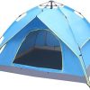 Beach Tent Canopy Sun Shade UPF50+, Easy Pop Up Anti-Wind Sun Shelter with Stability Poles/Carry Bag/Ground Pegs/Sand Shovel, Portable Sunshade for Beach Camping (Black, 10×10 FT 4 Pole) 4