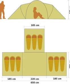 Large 9-Person Camping Tent for Family Fun Easy Setup Vibrant Colors 2