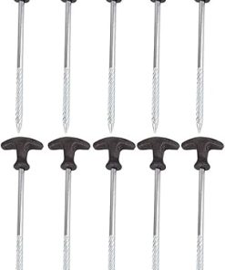Heavy-Duty Tent Pegs 10-Piece Metal Ground Nails Durable for Camping
