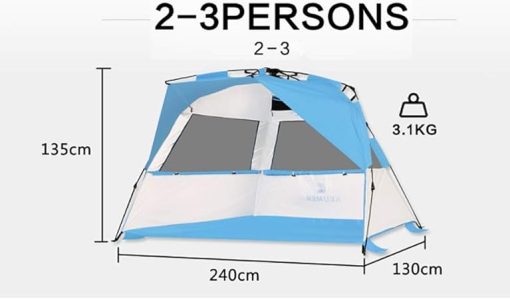 Ultra Light Sun Protection Tent for 2-3 People with Carrying Bag - Image 2