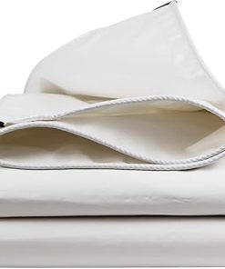 Heavy Duty White Canvas Tarp Sheet with Reinforced Grommets 4x6m