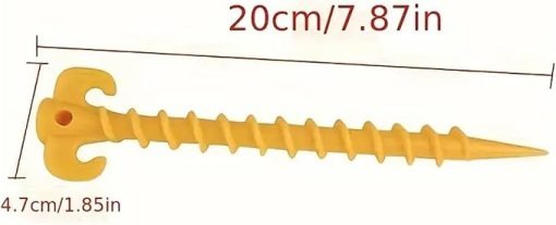 Heavy Duty Spiral Plastic Tent Nails for Outdoor Camping 20cm - Image 2