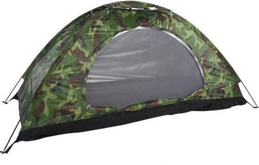 Camouflage Camping Tent for One Person Outdoor Hiking Activities