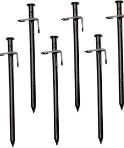 Heavy Duty Metal Camping Tent Stakes 6pcs Set for Outdoor Tents