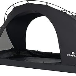 2 Person Black Tent with Mosquito Net for Outdoor Adventures 2