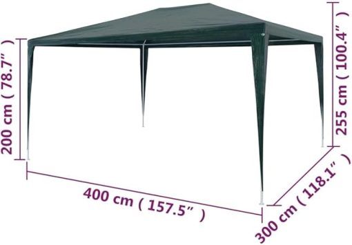 Durable and Spacious Outdoor Party Tent for Gatherings, Easy Assembly, Water-Resistant, Green, 9.8' x 13.1' - Image 2