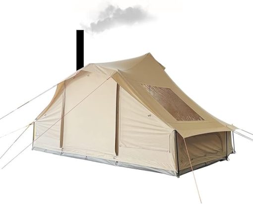 UNISTRENGH Waterproof Cotton Canvas Camping Tent for 6-12 People
