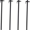 Outdoor Camping Tent Stakes 4pcs Steel Nails Round Head Firm Ground Pegs