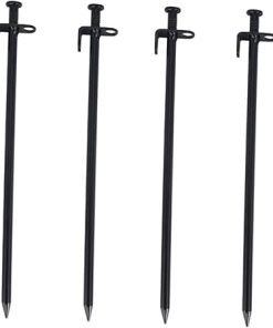 Outdoor Camping Tent Stakes 4pcs Steel Nails Round Head Firm Ground Pegs