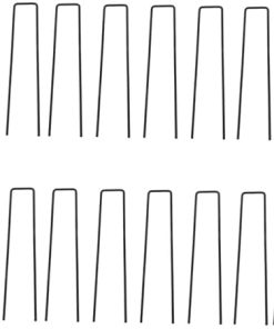 50pcs U Shaped Ground Stakes Metal Pegs for Garden and Landscape