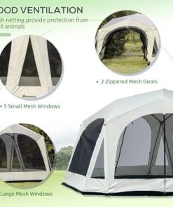 20 Person Cabin Tent with Screen Room Easy Setup Waterproof Design 2