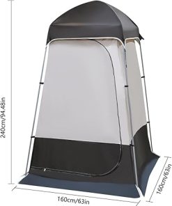 Spacious Shower Tent for Camping Outdoor Privacy Dressing Room 63″x94.5″ 2