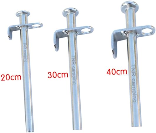 Durable Steel Tent Stakes with Fluorescent Rings for Camping 2 Durable Steel Tent Stakes with Fluorescent Rings for Camping - Image 2