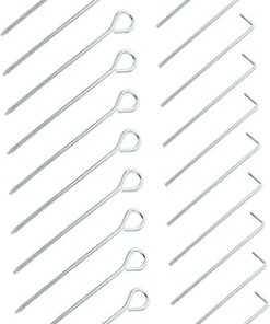 VOSAREA 10 Strong Camping Tent Stakes with Smooth Tips Black