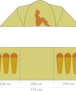 Spacious 6-Person Camping Tent with Mosquito Net Easy Setup 2