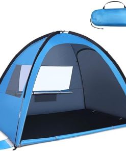 Family Travel Beach Tent with UV Protection Easy Setup Carry Bag 200x145cm