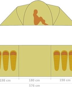 6-Person Camping Tent with Dual Compartments and Mosquito Net 2