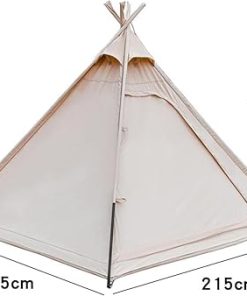 Portable Pyramid Camping Tent for 3-4 People with Canopy Easy Setup 2