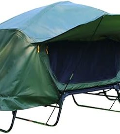 Camping Cot Tent Combo Set Elevated Double Layer Rainproof Bed