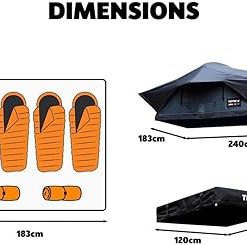 Lite XL Car Roof Top Tent Sleeps 4 – Premium Quick Set-Up Camping 2