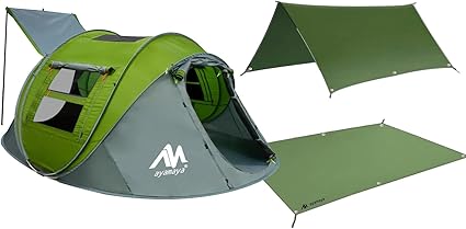4 Person Waterproof Pop Up Tent with Ground Cloth for Camping 4 Person Waterproof Pop Up Tent with Ground Cloth for Camping