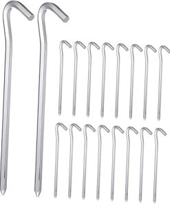 Happyyami Beach Tent Nails 30pcs Heavy Duty Aluminum Stakes for Tents