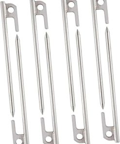 Kisangel Camping Tent Stakes Heavy Duty Stainless Steel Ground Pegs