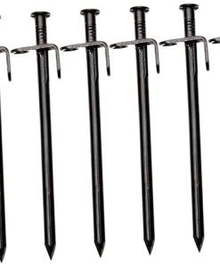 Sturdy Steel Tent Pegs 6 Pack Secure Camping Stakes for Tents