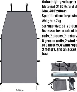 Audi Q1 to Q8 and TT Camping Tarpaulin Waterproof Outdoor Awning 2