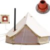 Waterproof 4 Season Canvas Bell Tent with Stove Jack for Camping